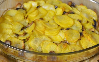 Картошка с грибами в духовке: рецепт приготовления