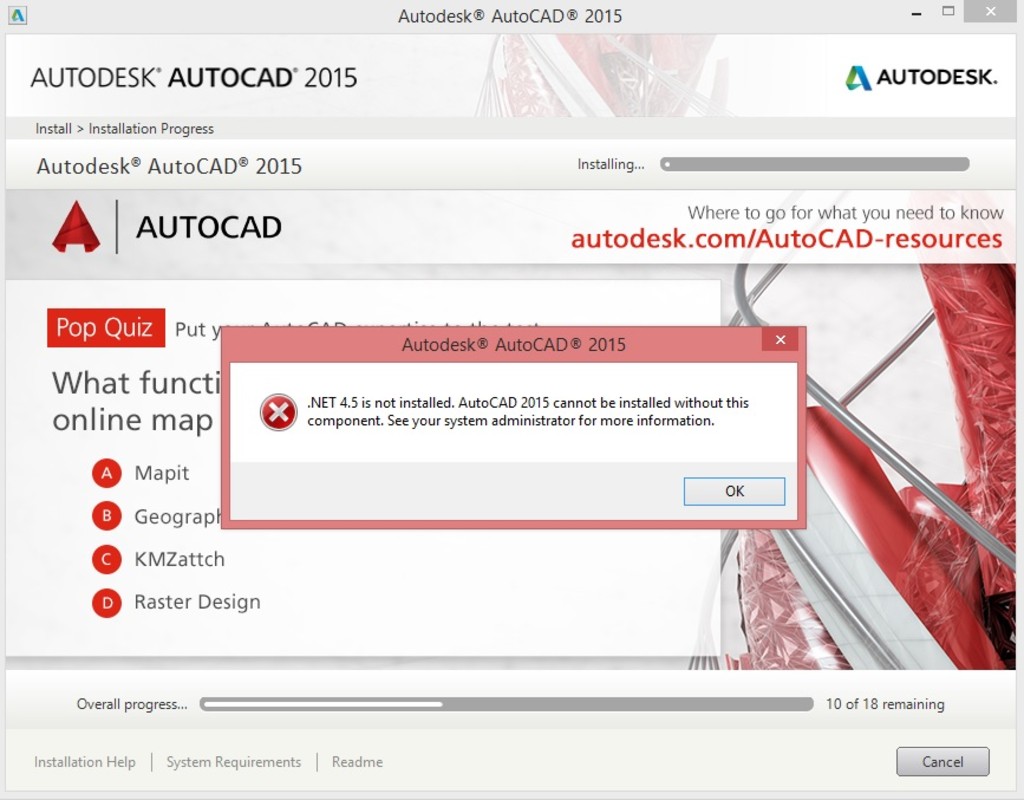 Autocad что то мешает загрузке программного обеспечения